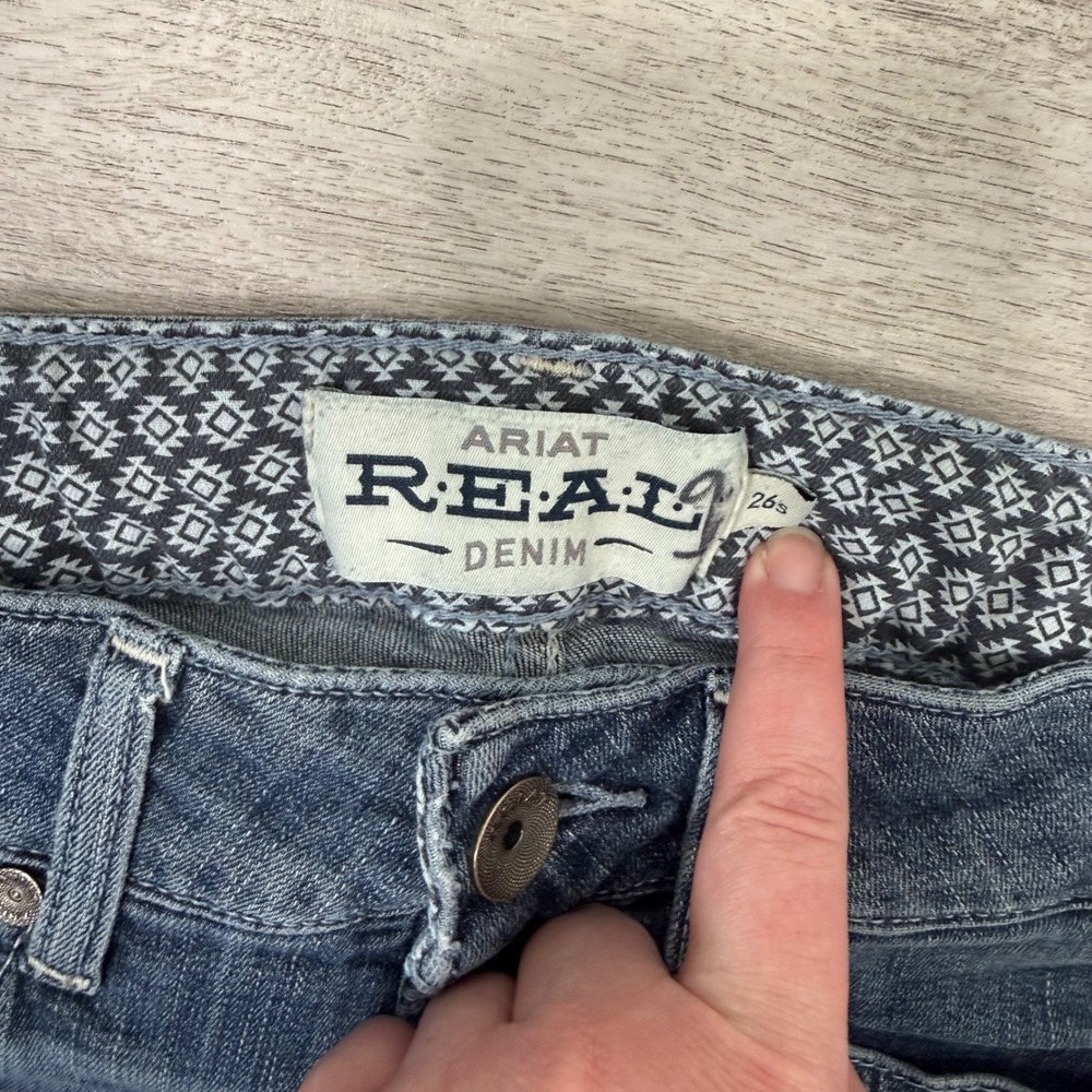 Ariat REAL Denim Womens 26S Dark Wash Mid Rise Bootcut Jeans 10014015 - Picture 3 of 10